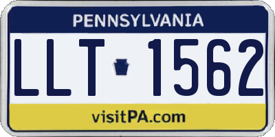 PA license plate LLT1562