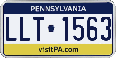 PA license plate LLT1563