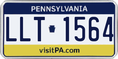 PA license plate LLT1564