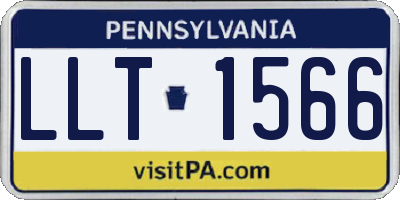 PA license plate LLT1566