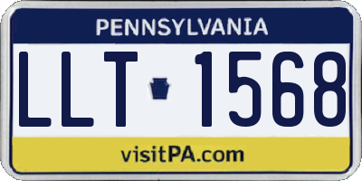 PA license plate LLT1568
