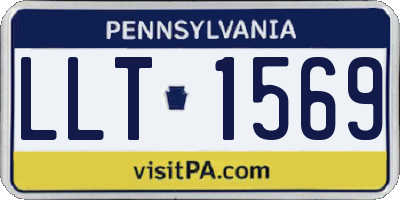 PA license plate LLT1569