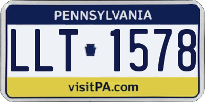 PA license plate LLT1578