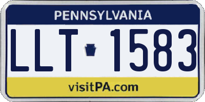 PA license plate LLT1583