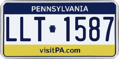 PA license plate LLT1587