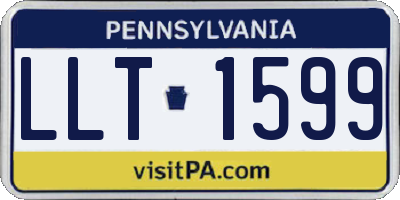 PA license plate LLT1599