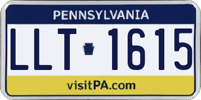 PA license plate LLT1615