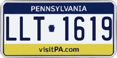 PA license plate LLT1619