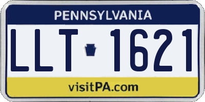 PA license plate LLT1621