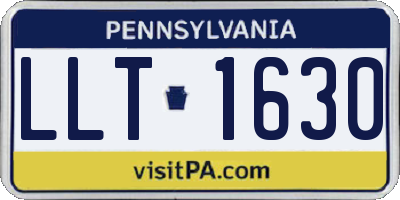 PA license plate LLT1630