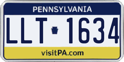 PA license plate LLT1634