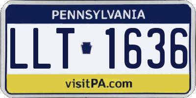 PA license plate LLT1636