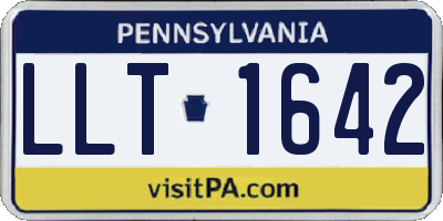 PA license plate LLT1642
