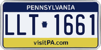 PA license plate LLT1661