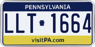 PA license plate LLT1664