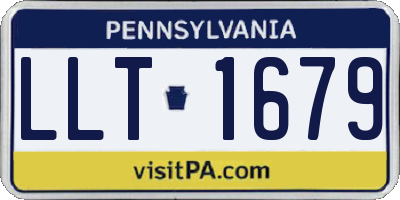 PA license plate LLT1679