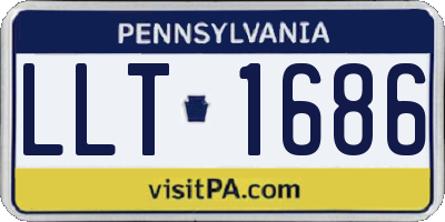 PA license plate LLT1686