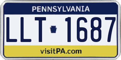 PA license plate LLT1687