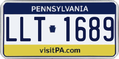 PA license plate LLT1689