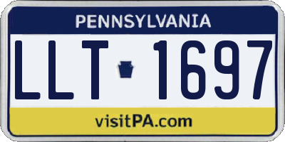 PA license plate LLT1697
