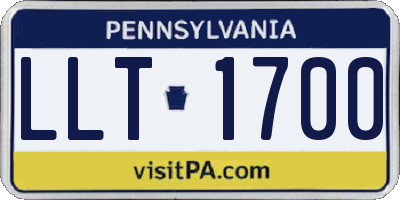PA license plate LLT1700