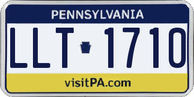 PA license plate LLT1710