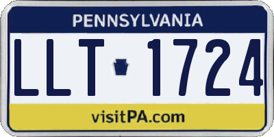 PA license plate LLT1724