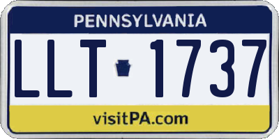 PA license plate LLT1737