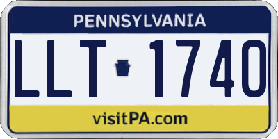 PA license plate LLT1740