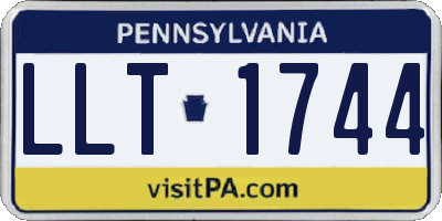 PA license plate LLT1744