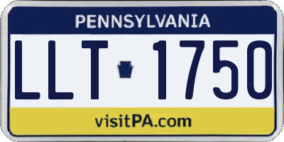 PA license plate LLT1750