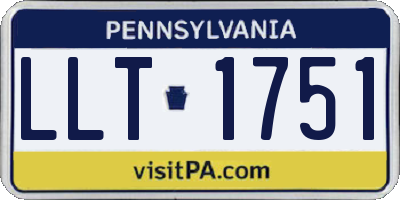 PA license plate LLT1751