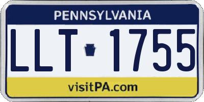 PA license plate LLT1755