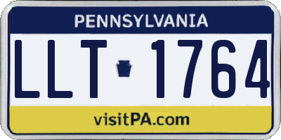 PA license plate LLT1764