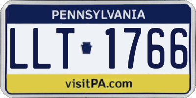 PA license plate LLT1766