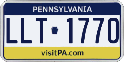 PA license plate LLT1770