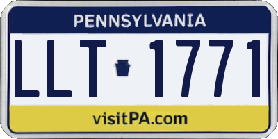 PA license plate LLT1771