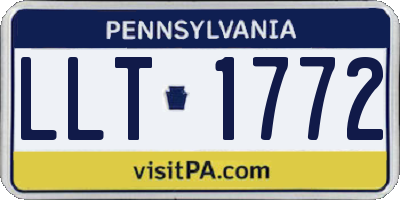 PA license plate LLT1772