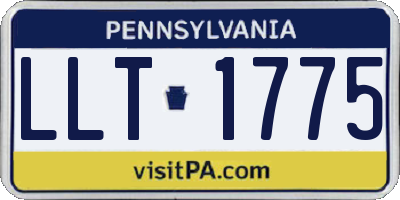 PA license plate LLT1775