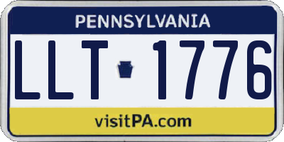 PA license plate LLT1776