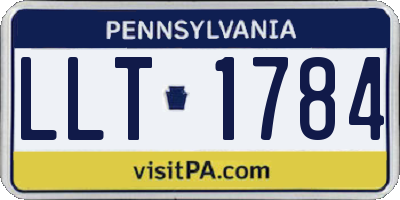 PA license plate LLT1784