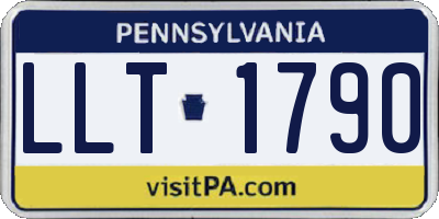 PA license plate LLT1790