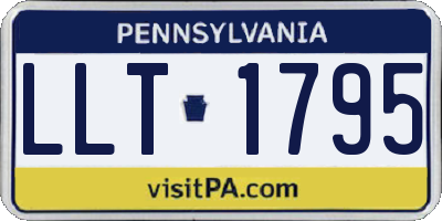 PA license plate LLT1795