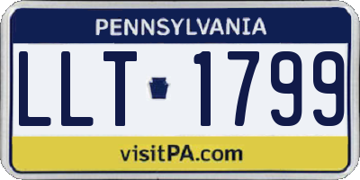 PA license plate LLT1799