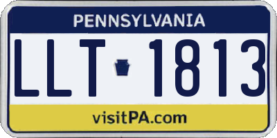 PA license plate LLT1813