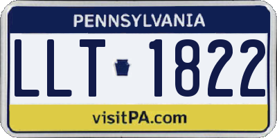 PA license plate LLT1822