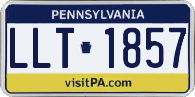PA license plate LLT1857