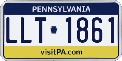 PA license plate LLT1861