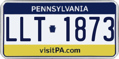 PA license plate LLT1873