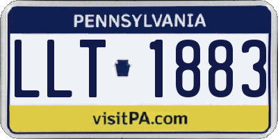 PA license plate LLT1883
